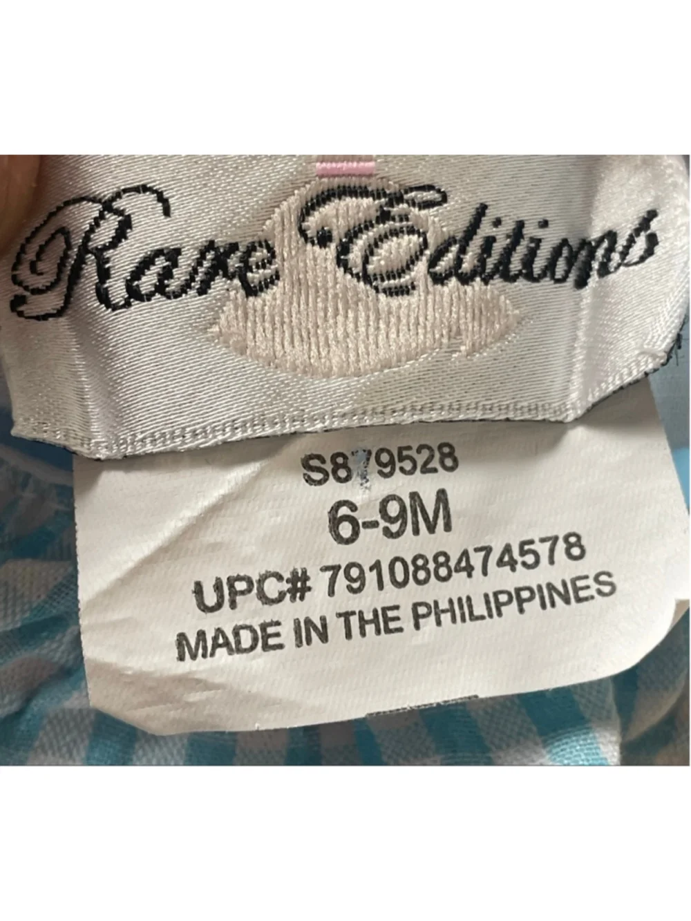 Rare Editions Girl’a Casual seersucker Set 6-9 Months beach Gingham